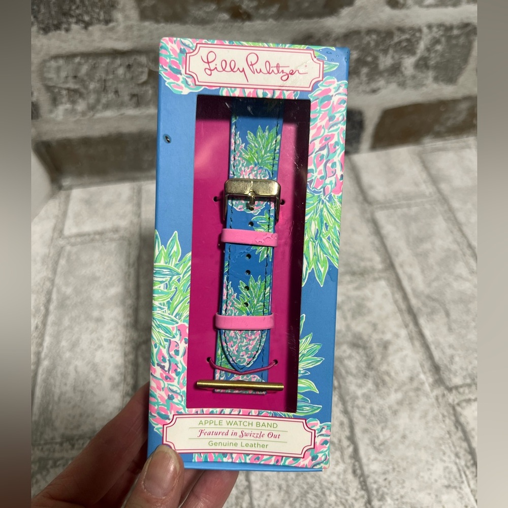 Lilly Pulitzer Watch Band Swizzle Out Pineapple Blue Pink 38mm 40mm Apple Watch